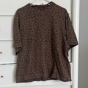 Abercrombie & Fitch Brown Leopard Print T-Shirt